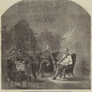 Interview between the Emperor of Austria and the Prince Regent of Prussia at Toeplitz (engraving)