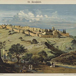 Jerusalem (colour litho)