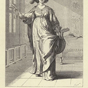 La Musique, allegorie, d apres une gravure de Rousselet, XVIIe siecle (engraving)