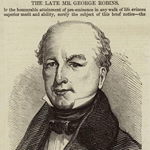 The Late Mr George Robins (engraving)