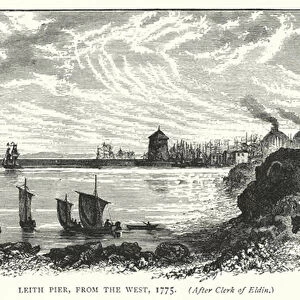 Leith Pier, from the West, 1775 (engraving)