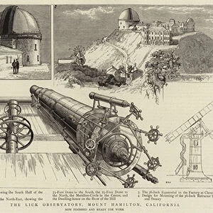The Lick Observatory, Mount Hamilton, California (engraving)