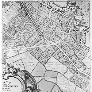 A Map of Camberwell, London, 1746 (engraving)