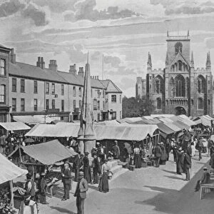 Market Place, Selby (b / w photo)