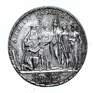 Medal struck by Pope Julius III to commemorate the restoration of England to the Catholic