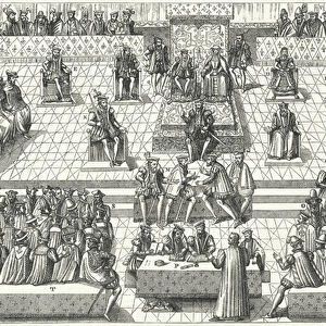 Meeting of the French Estates General at Orleans, January 1561 (engraving)