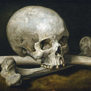Memento Mori with a Skull and Crossbones, 1650-63 (oil on canvas)