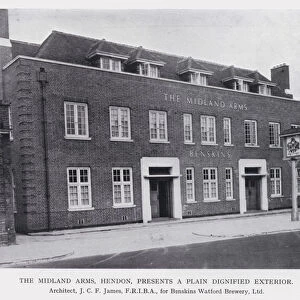 The Midland Arms, Hendon, presents a Plain Dignified Exterior (b / w photo)