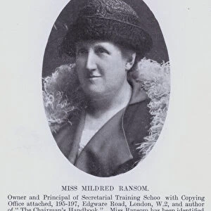 Miss Mildred Ransom (b / w photo)