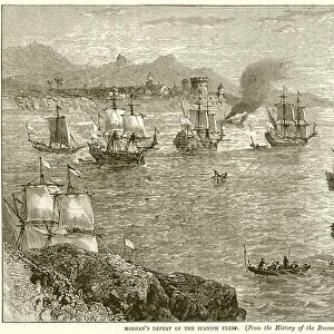 Morgans Defeat of the Spanish fleet (engraving)