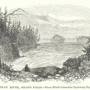 Nameaukan River, Grand Falls (engraving)