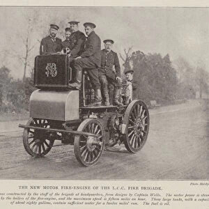The New Motor Fire-Engine of the LCC Fire Brigade (b / w photo)
