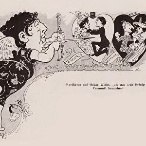 Oscars Valentine, caricature of Oscar Wilde (litho)