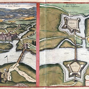 Petrinja, Croatia (engraving, 1572-1617)