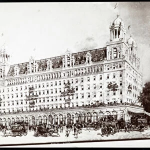 Photograph of a drawing of Sherrys Hotel, London, by Hughson Frederick Hawley