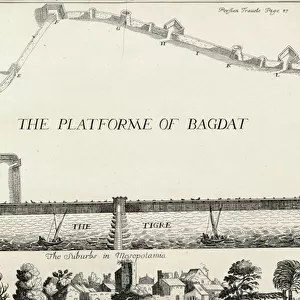 Plan of Baghdad, from an English translation of Les Six Voyages de J. B