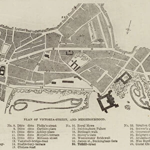 Plan of Victoria-Street, and Neighbourhood (engraving)