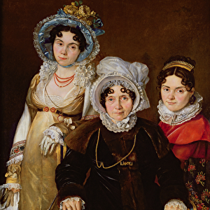 Portrait of Madame de Tangry and her Daughters, after 1816 (oil on canvas)