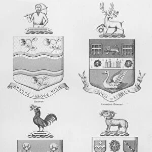 Public arms: Darwen; Richmond, Surrey; Nelson; Godalming (engraving)