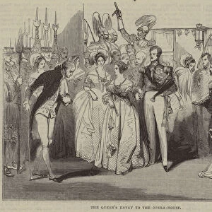 The Queens entry to the Opera House, London (engraving)