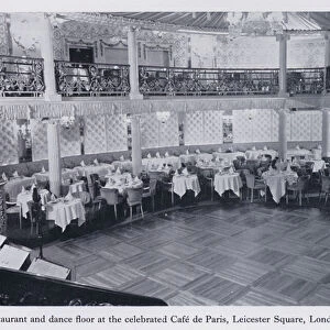 Restaurant and dance floor at the celebrated Cafe de Paris, Leicester Square, London, W (b / w photo)