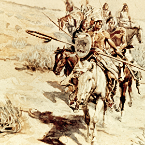 Return of the Warriors, 1906 (w / c on paper)