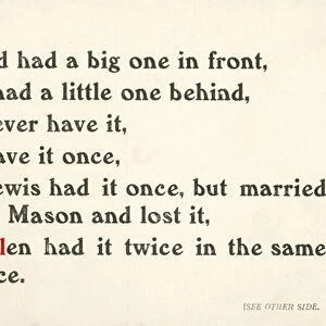 Riddle on the theme of the letter L (colour litho)