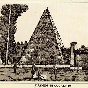 Roma: Piramide Di Cajo Cestio (litho)