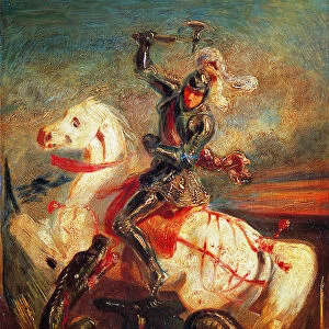 Saint George and the Dragon (oil on canvas)