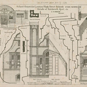 School Board for London, High Street Schools, Stoke Newington, London (engraving)