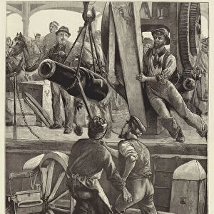 Shipping Guns for India at Woolwich (engraving)