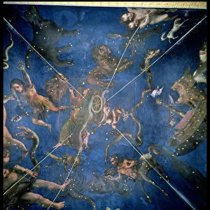 Signs of the Zodiac, detail from the ceiling of the Sala dello Zodiaco, 1579 (fresco)