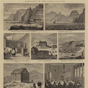 Sketches in the Faroe Islands (engraving)