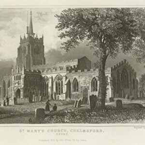 St Marys Church, Chelmsford, Essex (engraving)