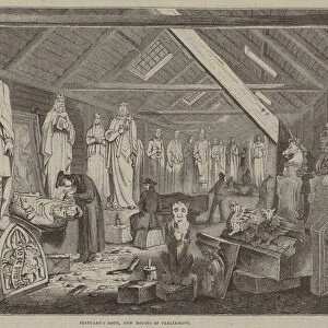Statuarys Room, New Houses of Parliament (engraving)