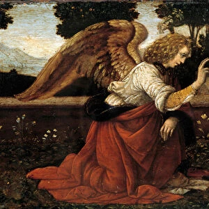 Detail of "The Annunciation"Painting by Lorenzo di Credi