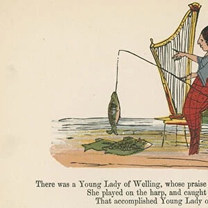 "There was a Young Lady of Welling, whose praise all the world was a-telling", from A Book of Nonsense, published by Frederick Warne and Co. London, c. 1875 (colour litho)