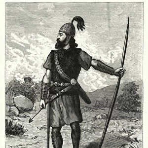 Type d un guerrier de l age de bronze, d apres les vestiges trouves dans la region des Alpes (engraving)