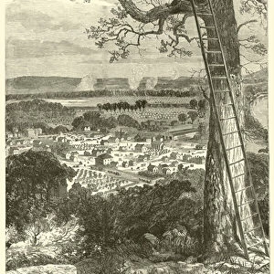 View of Chattanooga and the Federal Encampment, November 1863 (engraving)