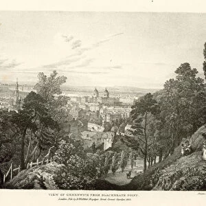 View of Greenwich from Blackheath Point, London (engraving)