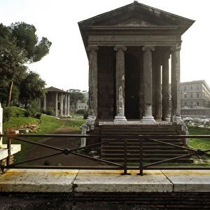 View of the Temple of Portunus, 2nd-1st century BC (photography)