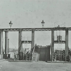 View of Woolwich Ferry, 1896 (b / w photo)