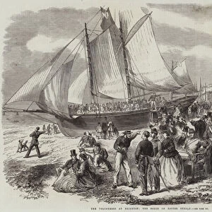 The Volunteers at Brighton, the Beach on Easter Sunday (engraving)