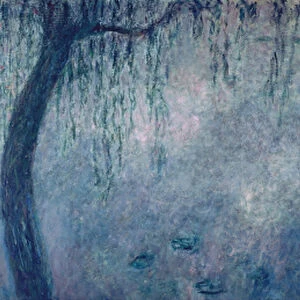 Waterlilies: Two Weeping Willows, left section, 1914-18 (oil on canvas) (see also
