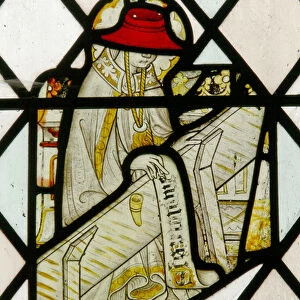 Window N3 depicting St Jerome (stained glass)