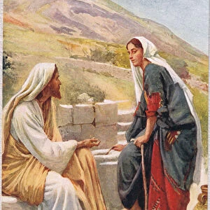 Woman of Samaria, illustration from Women of the Bible