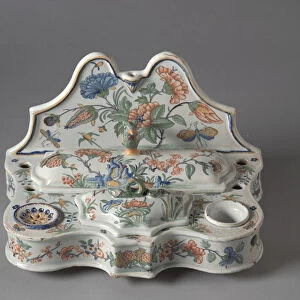 Writing Stand, manufactured by Sinceny Factory, 1746 (tin-glazed earthenware (faience