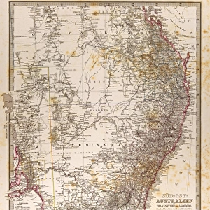 Australia Map Gotha, Justus Perthes, 1872, Atlas