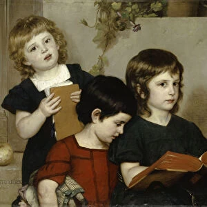 Childrens service 1864 oil canvas 67 x 83 cm