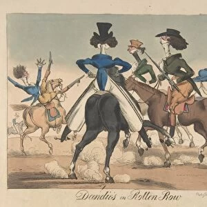 Dandies Rotten Row January 21 1819 Hand-colored etching